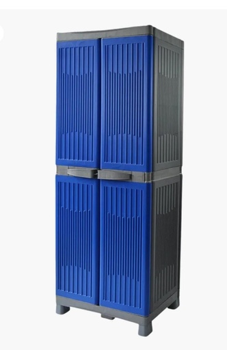 Armario De Plástico Grande Duna Gris y Azul